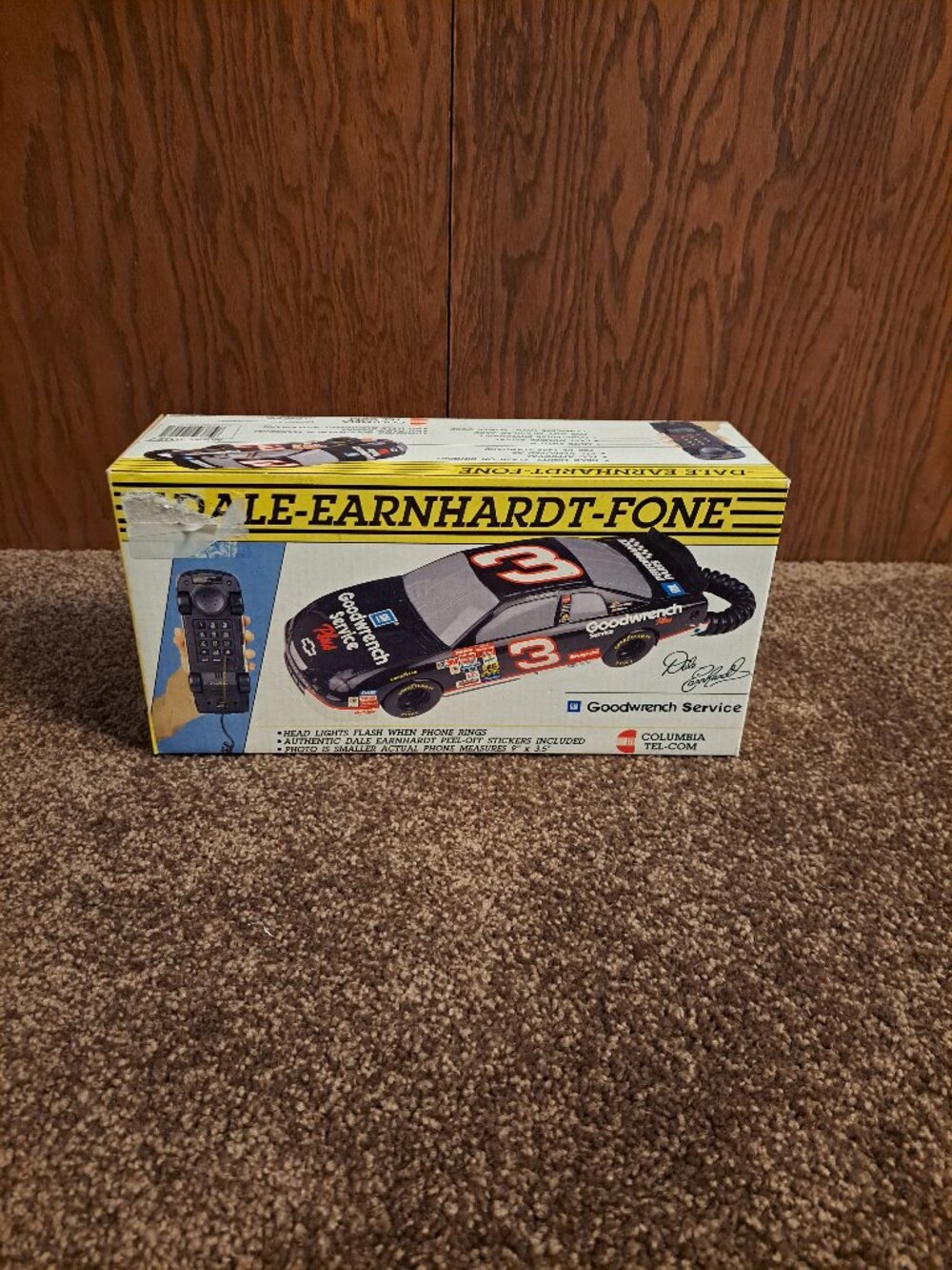NIB Vintage Dale Earnhardt Sr #3 Goodwrench NASCAR Car Collectible Telephone